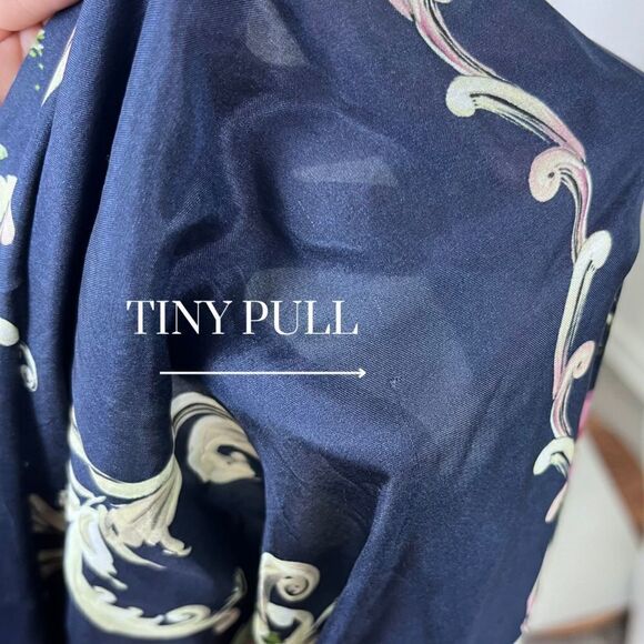 Johnny Was Size M Silk Tassel Wide Flared Sleeve Floral Mococo Boho Shrug Poncho - Picture 16 of 17